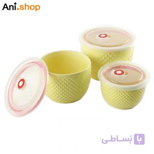 ظروف فریزری سه پارچه سرامیک مدل UN-2800 کد 170 — تصویر 1