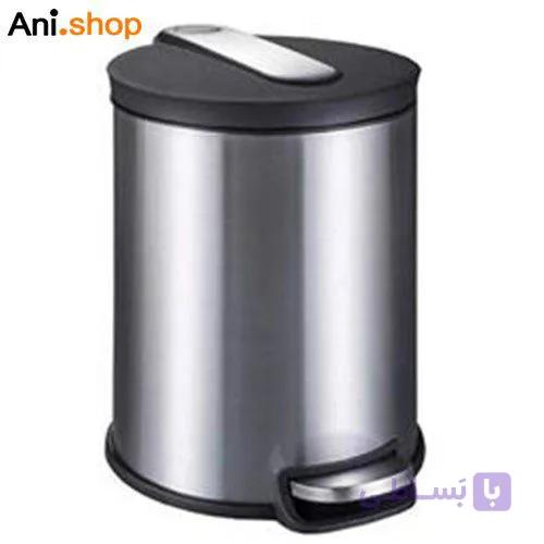 سطل زباله 16 لیتر استیل با ارام بند مدل UN-4430 کد 213