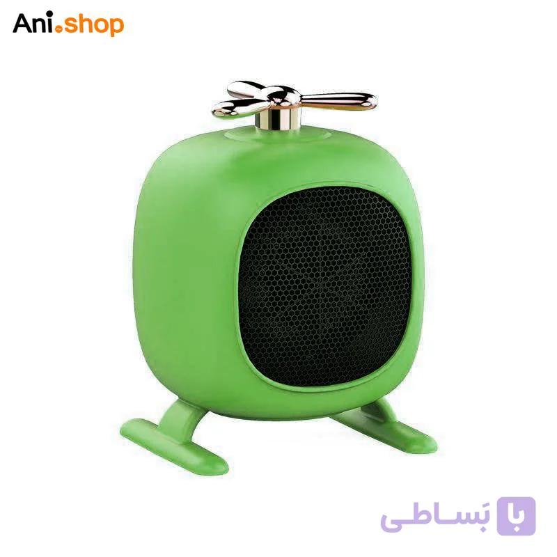 بخاری برقی فانتزی سبز مدل هلیکوپتر 500 وات یشمی — تصویر 1