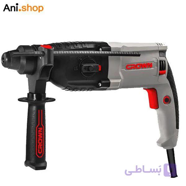 دریل بتن کن کرون طرح بوش 26 میلی متر 800وات 4 شیار 2.8 کیلویی با قلم مته و سه نظام تبدیلی کد CT18108 — تصویر 1