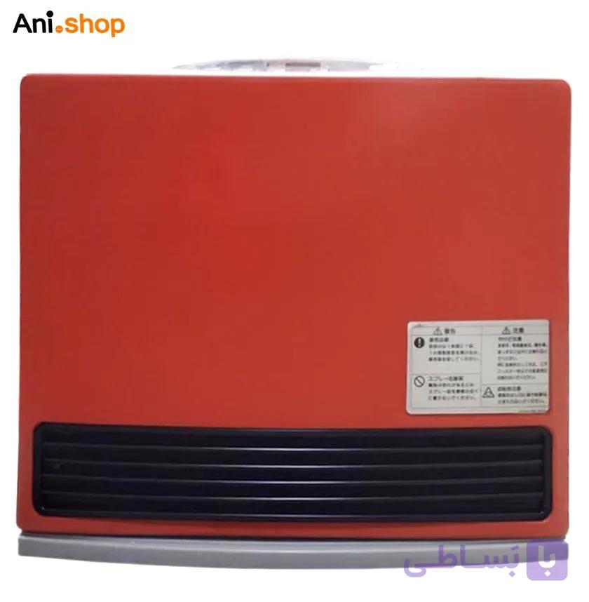 بخاری ژاپنی گازی فن دار بدون دودکش 3500 مناسب 50 الی 60 متر رنگ قرمز — تصویر 1