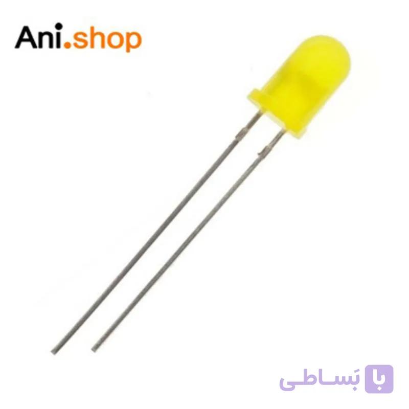 لامپ ال ای دی 5mm بسته 5 عددی زرد 3 ولتی
