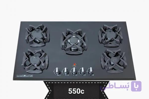 اجاق گاز صفحه ای جانا مدل شیشه ای مدل 506