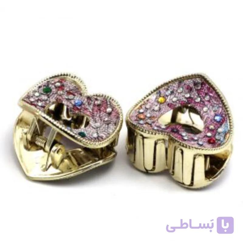 کلیپس قلبی نگین دار dz3