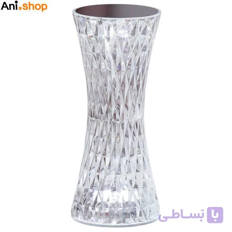 چراغ خواب رومیزی کریستال اسپیکر دار لمسی کنترل دار — تصویر 1