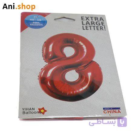 بادکنک فویلی اعداد هپی بری قرمز سایز 32 اینچ کد98 — تصویر 1