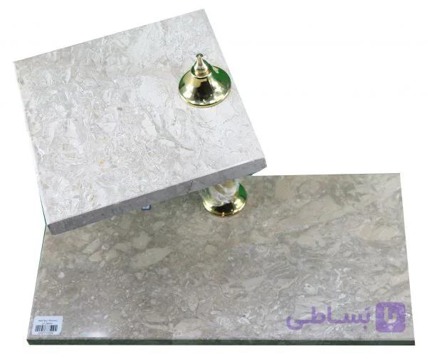 استند سنگ مستطیل دو طبقه سنگ مرمر کد AM12 — تصویر 1