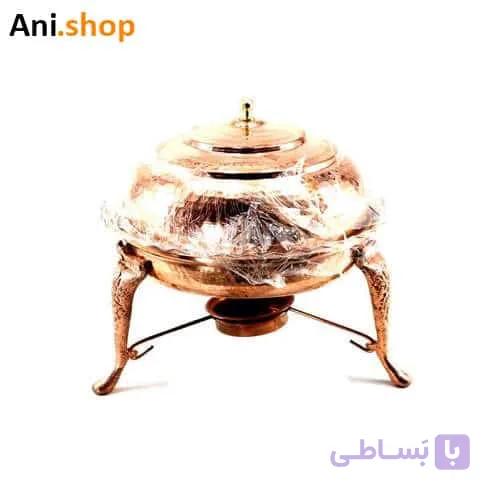 مرغ و سوفله خوری مسی وارمر دار کد84 — تصویر 1