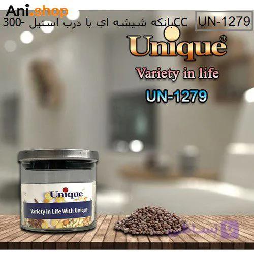 بانکه 300 شیشه ای درب استیل مدل UN-1279 کد 282
