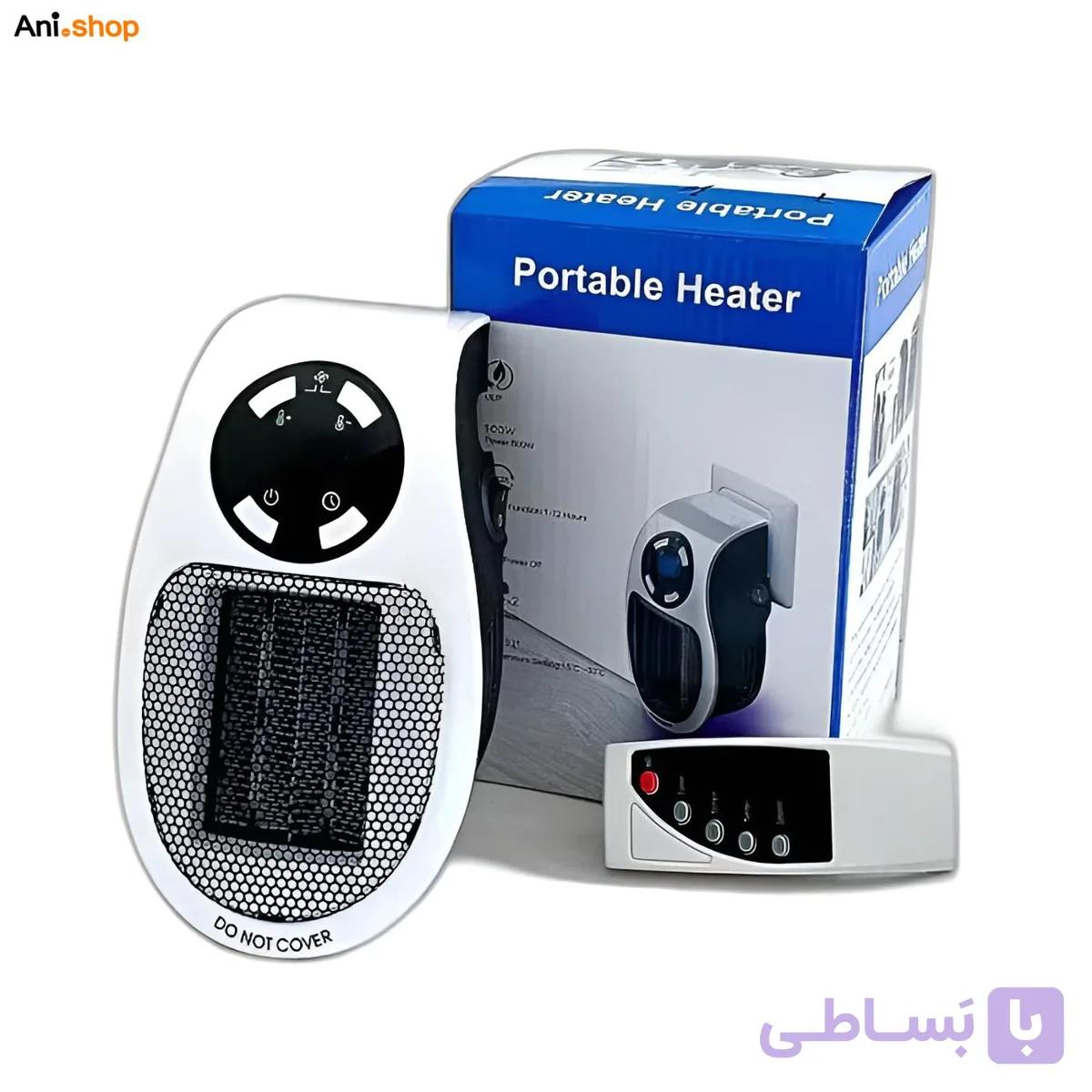 فن هیتر ریموت دار مدل دیواری تایمر دار 800W — تصویر 1