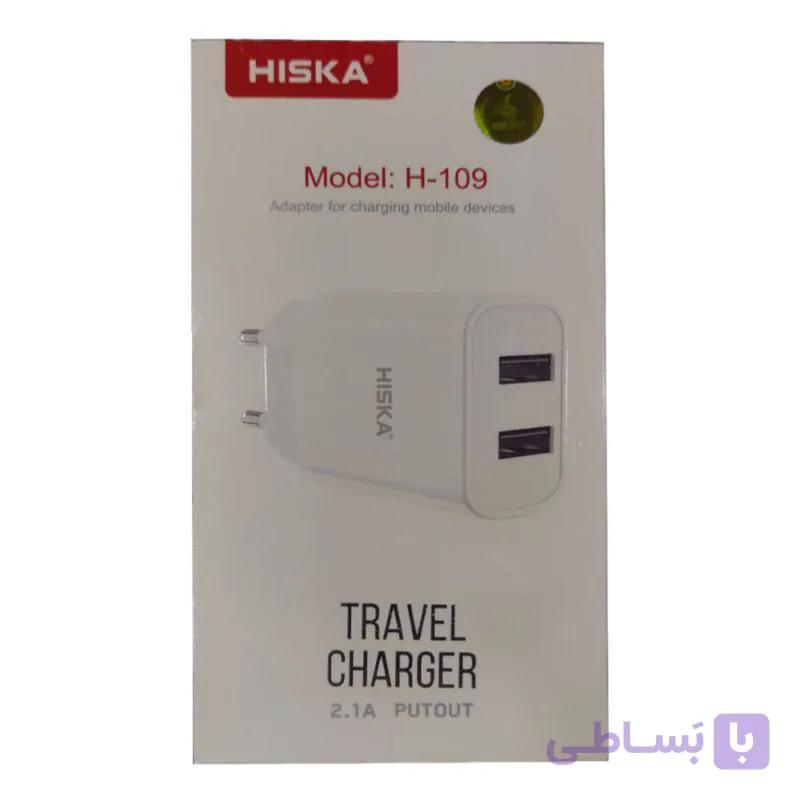 شارژر دو پورت هیسکا مدل H109 به همراه کابل Type-C