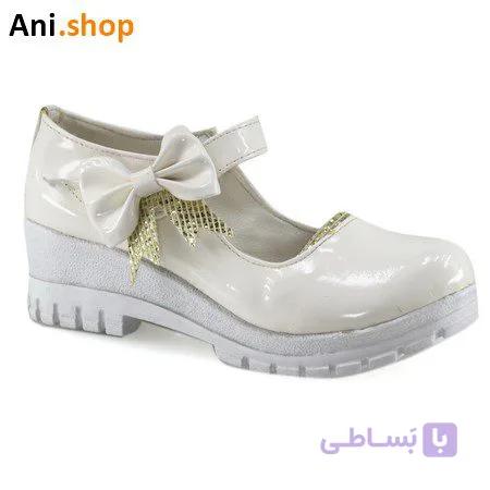 کفش دخترانه بغل پاپیونی ورنی کد552 — تصویر 1