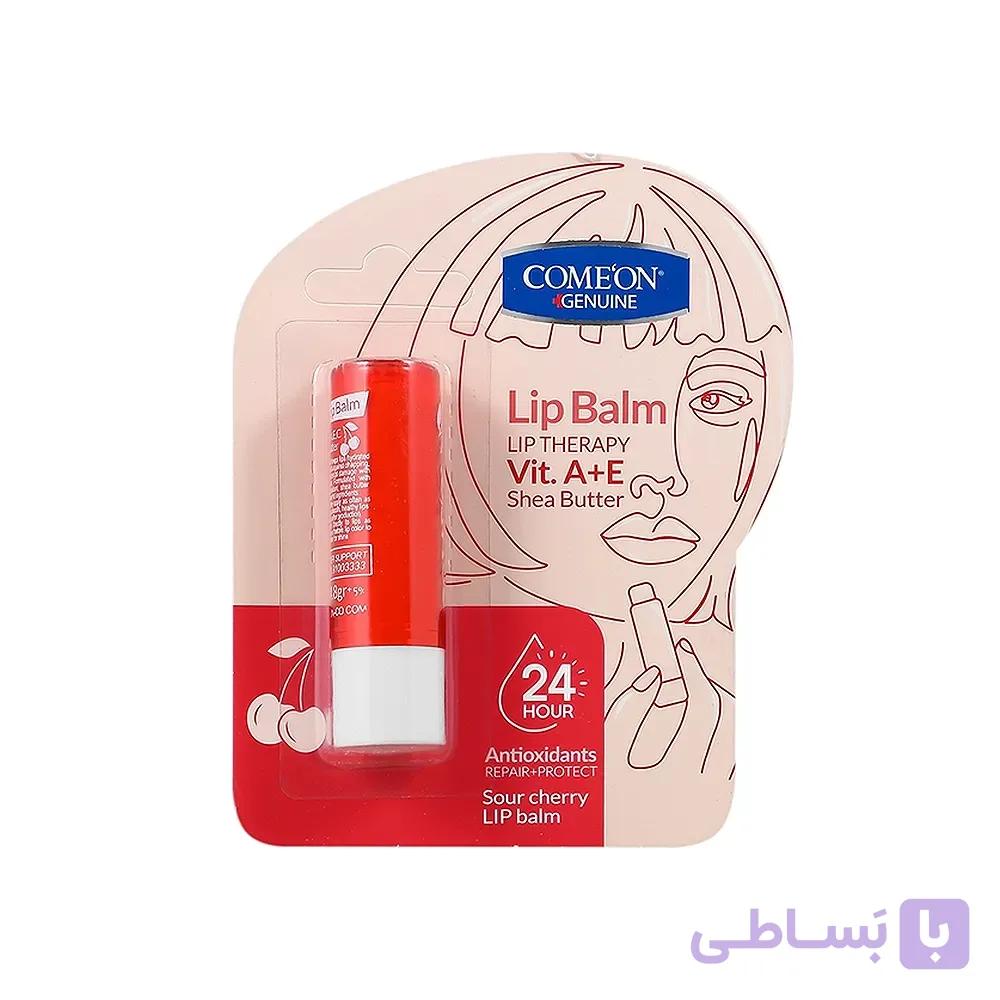 بالم لب نرم‌کننده کامان ویتامین A و C شی باتر و عصاره گیلاس — تصویر 1