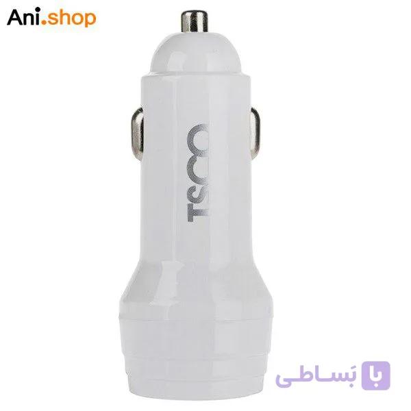 شارژر فندکی 2 پورت 2 آمپر جنس خوب TSCO TSG23 باکابل کد 904 — تصویر 1