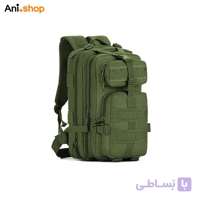 کوله پشتی تاکتیکال برزنتی 20 لیتری رنگ سبز — تصویر 1