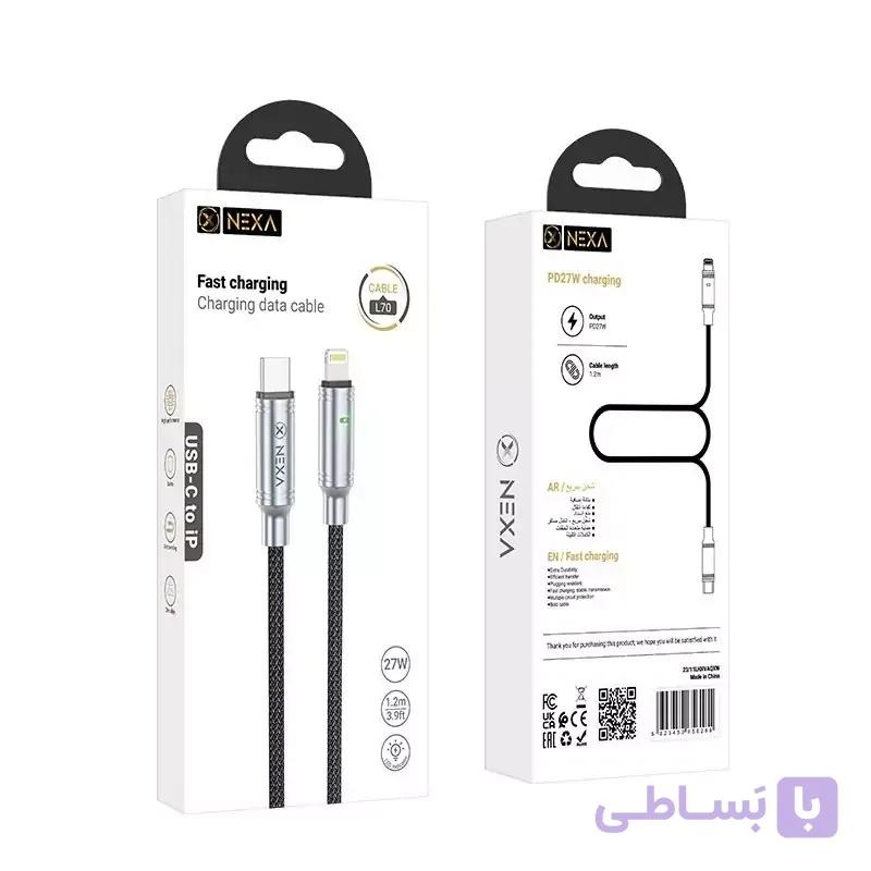 کابل تبدیل تایپ سی به آیفون نکسا مدل L70 — تصویر 1