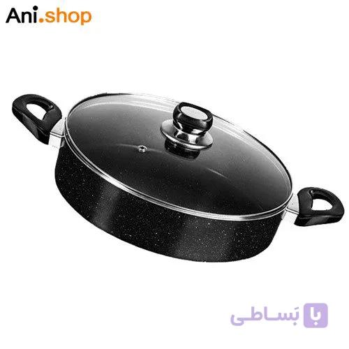 تابه دو دسته 28 درب شیشه مدل TR-28PTG کد175 — تصویر 1