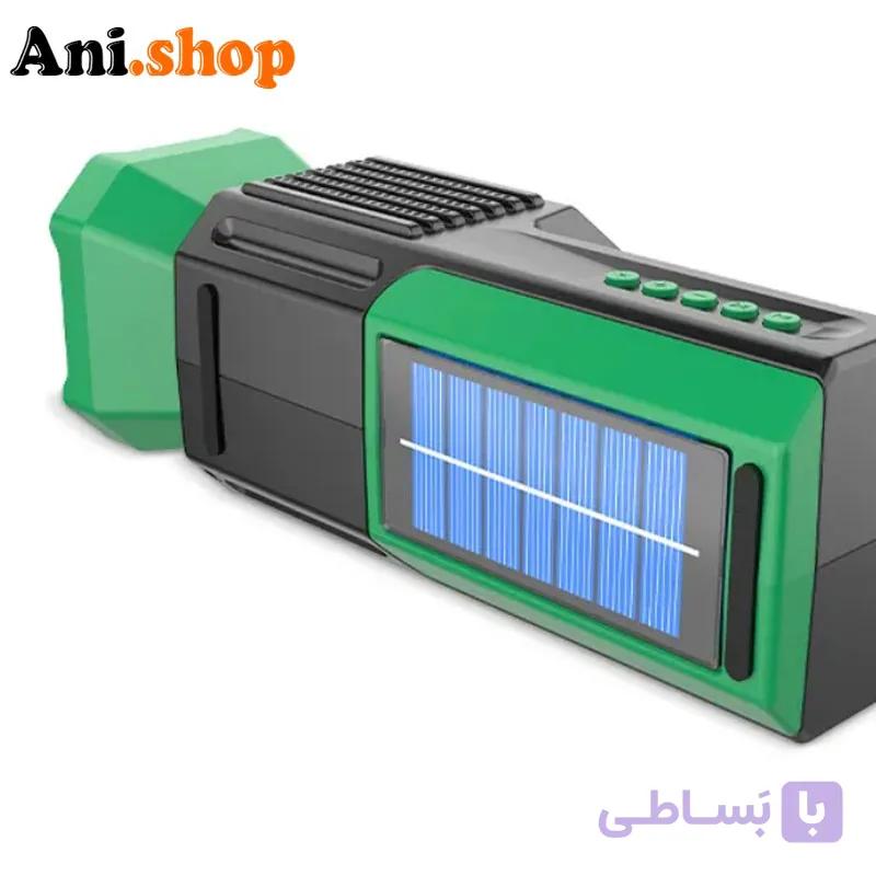 رادیو خورشیدی و اسپیکر طرح چراغ قوه فلش خور — تصویر 1