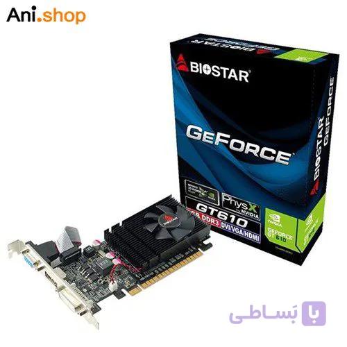 کارت گرافیک BIOSTAR GT610 2GB 64Bit DDR3 کد 174 — تصویر 1
