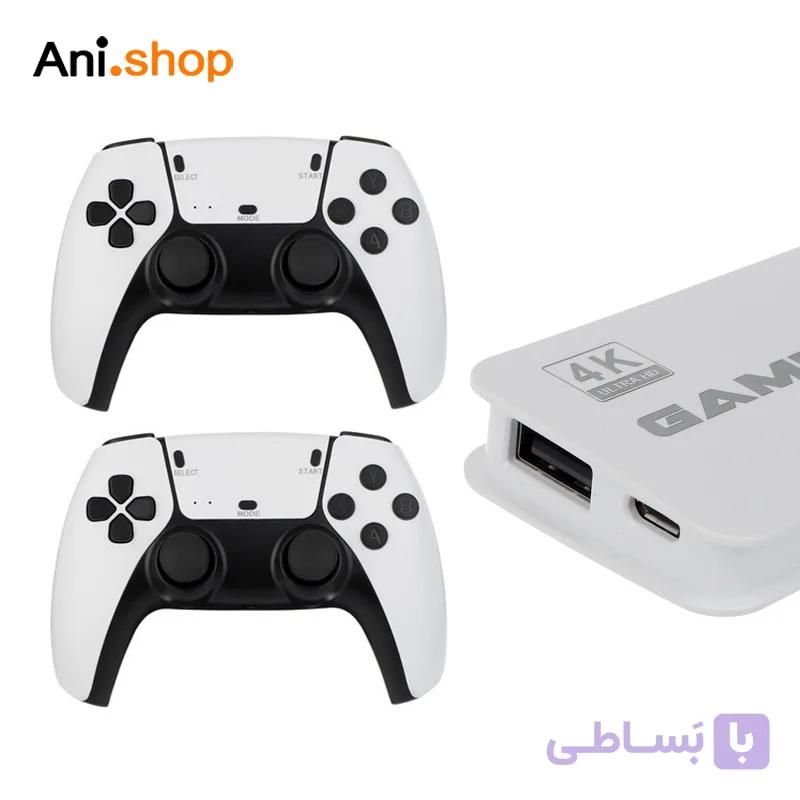 کنسول بازی همراه با 2 دسته بی سیم طرح (PS 5) Game console with 2, PS5 design wireless controllers — تصویر 1