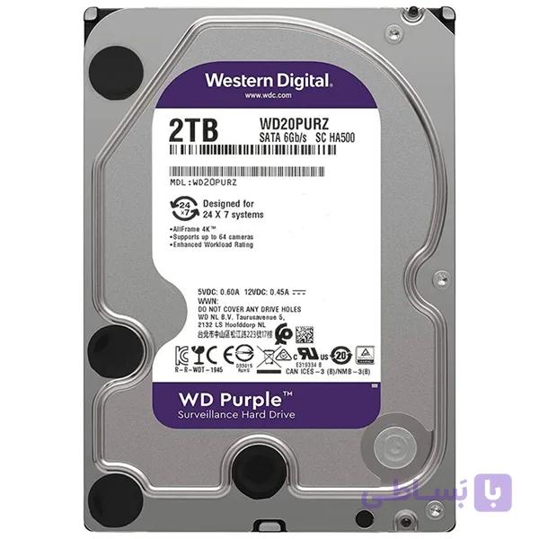 هارد اینترنال 2 ترابایت بنفش وسترن دیجیتال WD20PURZ — تصویر 1