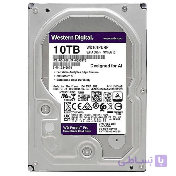هارد اینترنال 10 ترابایت وسترن دیجیتال WD101PURP – بنفش