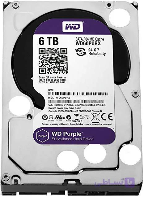 هارد اینترنال 6 ترابایت وسترن دیجیتال WD60PURX – بنفش