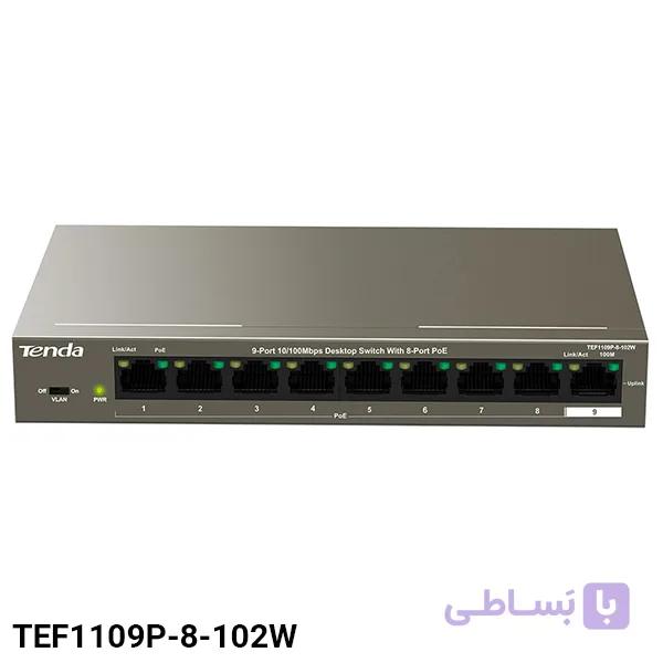 سوئیچ 9 پورت تندا TEF1109P-8-102W — تصویر 1