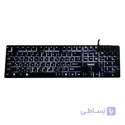 کیبورد باسیم بیاند مدل BK-7100W با حروف حک شده فارسی — تصویر 1