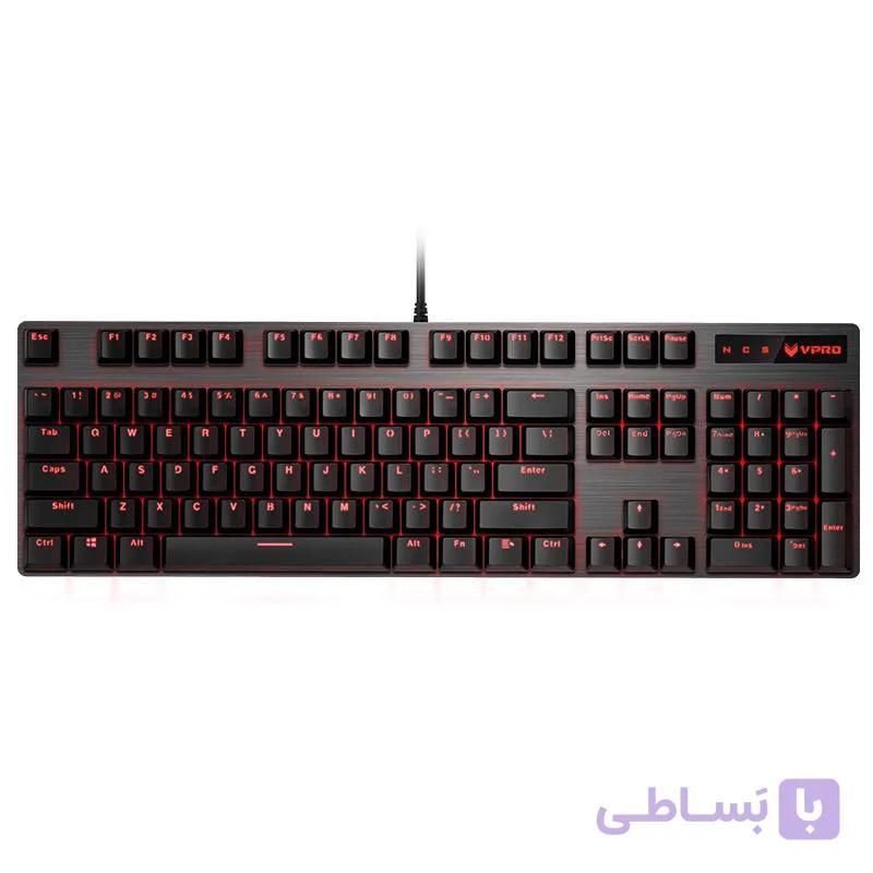 کیبورد مکانیکی گیمینگ رپو مدل V580 با نور پس زمینه