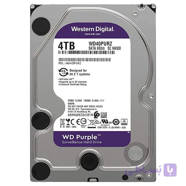 هارد اینترنال 4 ترابایت وسترن دیجیتال WD40PURZ – بنفش