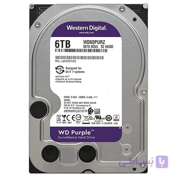 هارد اینترنال 6 ترابایت وسترن دیجیتال WD60PURZ – بنفش — تصویر 1