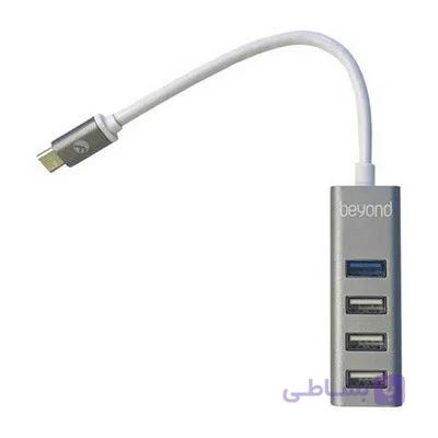 هاب USB-C چهار پورت بیاند مدل BA450
