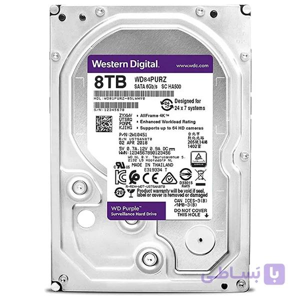 هارد اینترنال 8 ترابایت وسترن دیجیتال WD84PURZ – بنفش — تصویر 1