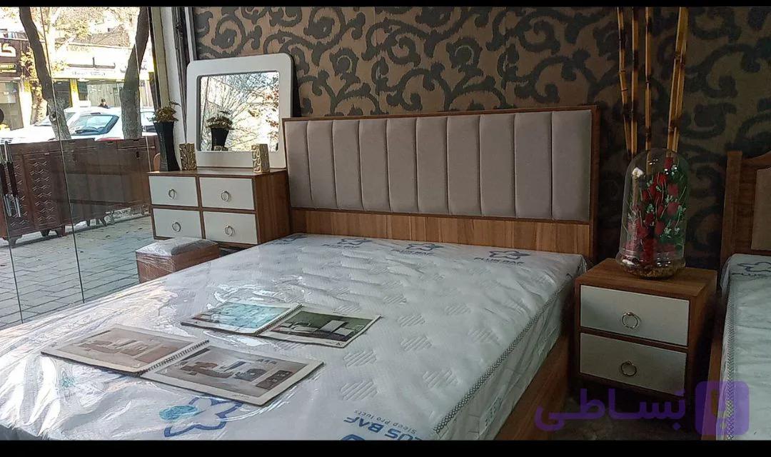 تخت خواب دو نفره سایز160*2000 پارچه خور