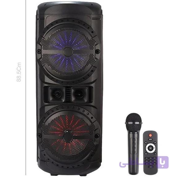 اسپیکر چمدانی بلوتوثی رم و فلش خور Sing-E ZQS12201 + میکروفون و ریموت کنترل