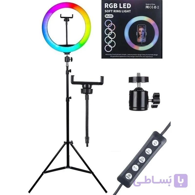 رینگ لایت پایه دار RGB LED MJ33