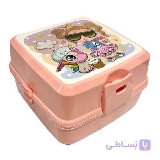 ظرف غذا کودک مدل دختر رنگ صورتی — تصویر 1
