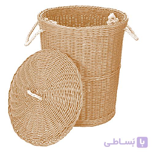 سبد رخت بافت آریانا مدل پانیذ رنگ کرم — تصویر 1
