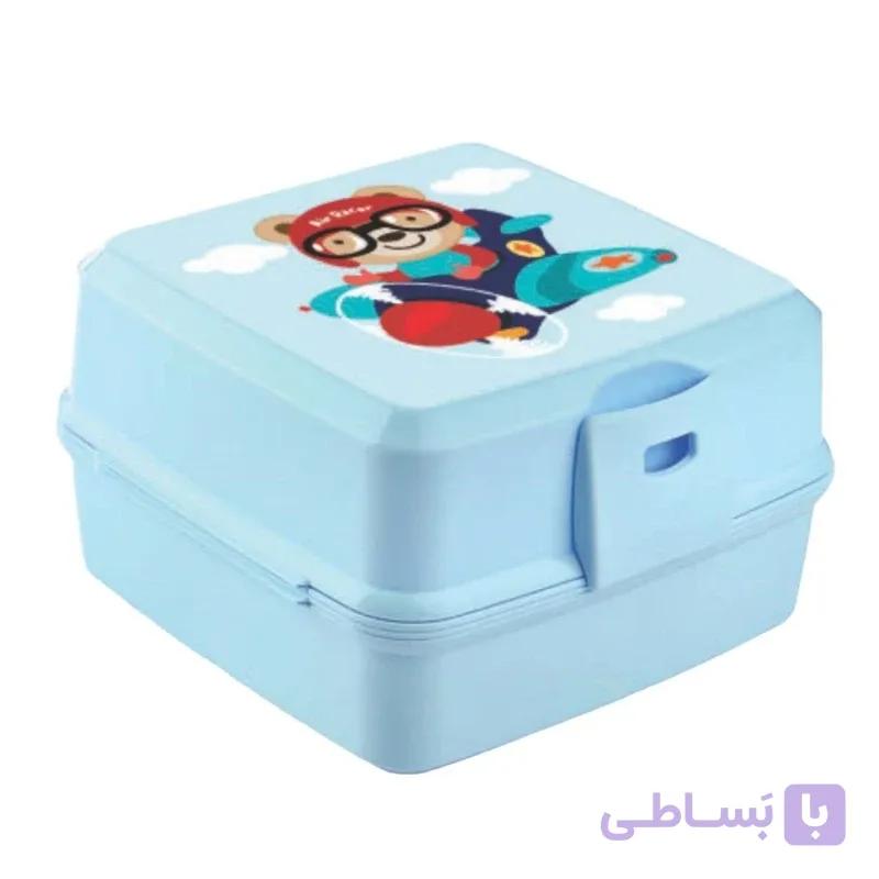 ظرف غذا کودک مدل خلبان رنگ آبی — تصویر 1