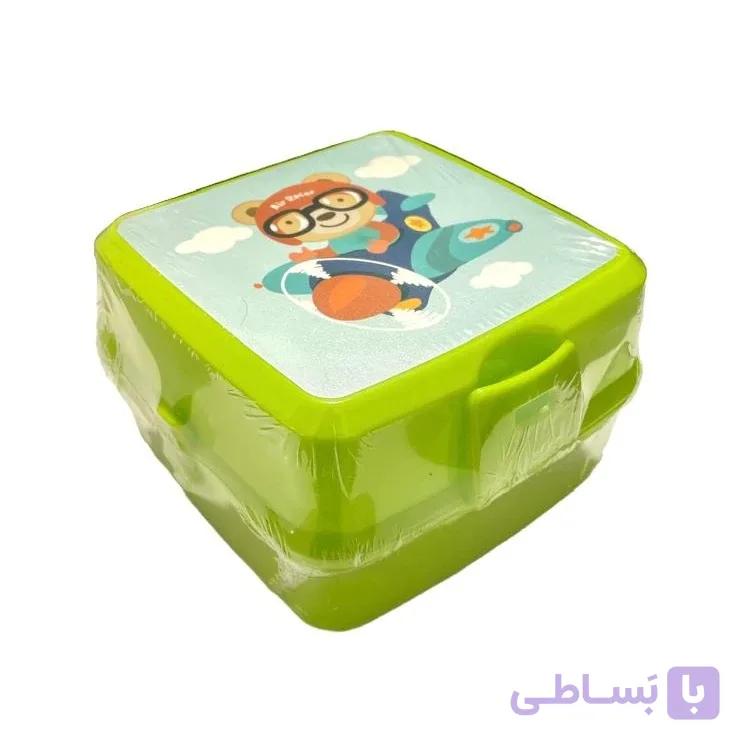 ظرف غذا کودک مدل خلبان رنگ طوسی — تصویر 1