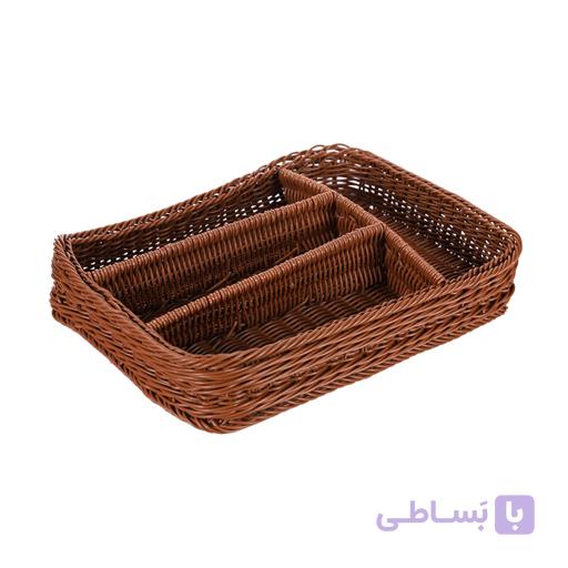جا قاشقی حصیری داخل کشو آریانا مدل گیسو رنگ کرم — تصویر 1