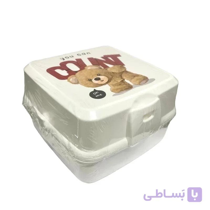ظرف غذا کودک مدل خرس قرمز 1314 — تصویر 1