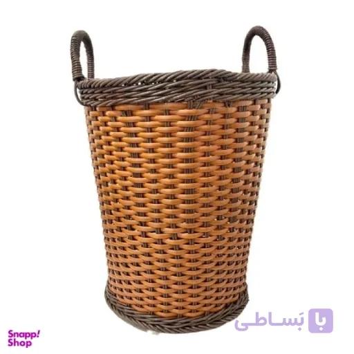 سبد رخت چرک آریانا مدل نازلی رنگ نسکافه ای — تصویر 1