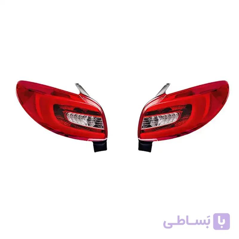 چراغ خطر عقب  207 مدرن کامل با لامپ و LED — تصویر 1