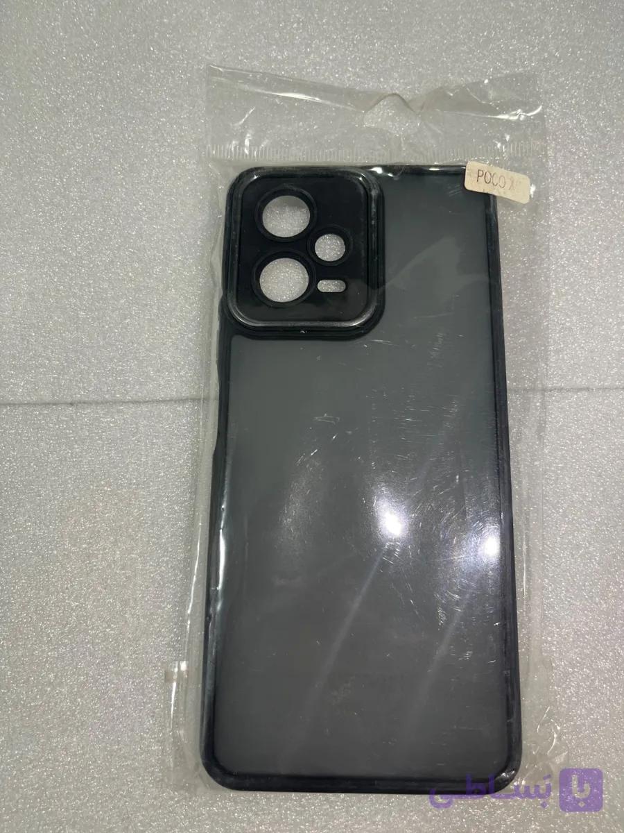 قاب گوشی Poco X5 و Redmi Note 12 5Gپشت مات محافظ لنز دار متال مشکی