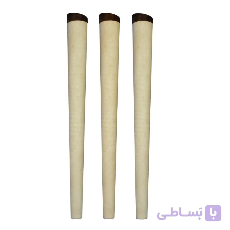 پایه میز عسلی 35 سانتی جنس چوب نراد مجموعه 3 عددی
