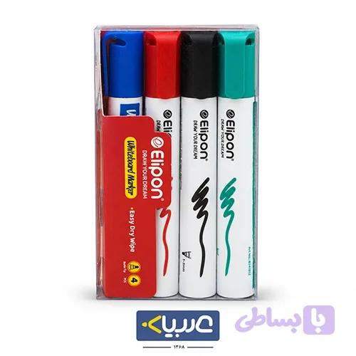 ماژیک وایت برد 4 رنگ الیپون — تصویر 1