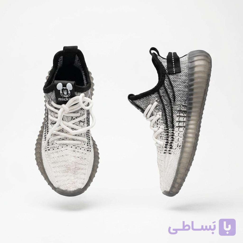 کتانی اسپرت بچگانه طرح یزی (Yeezy) مدل میکی جورابی جورابی کد 2820