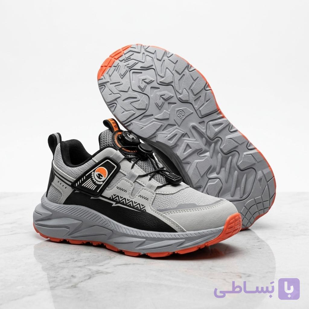 کتانی اسپرت بچگانه مدل تاندر (Thunder) بند چرخشی زیره عاج‌دار  کد3418